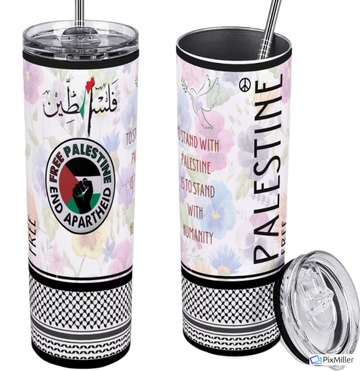 Double-Walled 20oz Skinny Tumbler with Straw